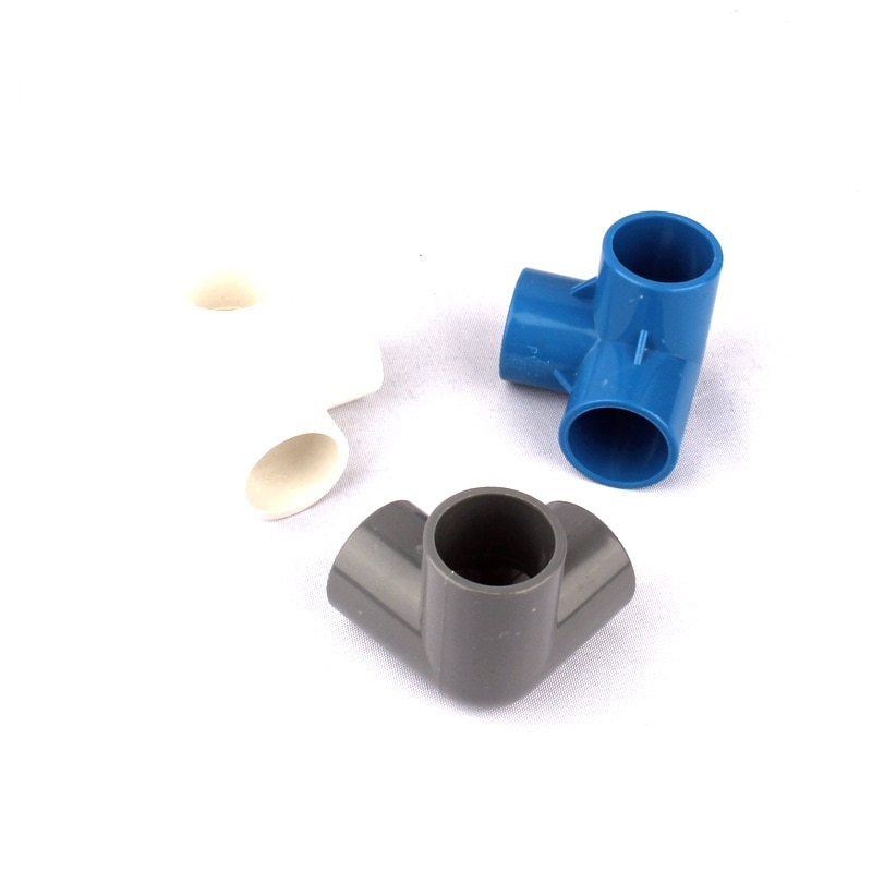 10pcs Green Thumb Inner Dia 32mm PVC Joints Equal Cross Connectors for Horticultural Irrigation White/Grey/Blue Plastic PVC Tee