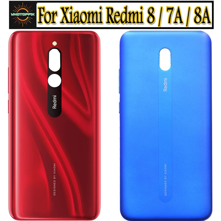 Cubierta de batería Original para Xiaomi Redmi 8a, Panel de cristal trasero, cubierta trasera para Redmi 8, Redmi 7 7a