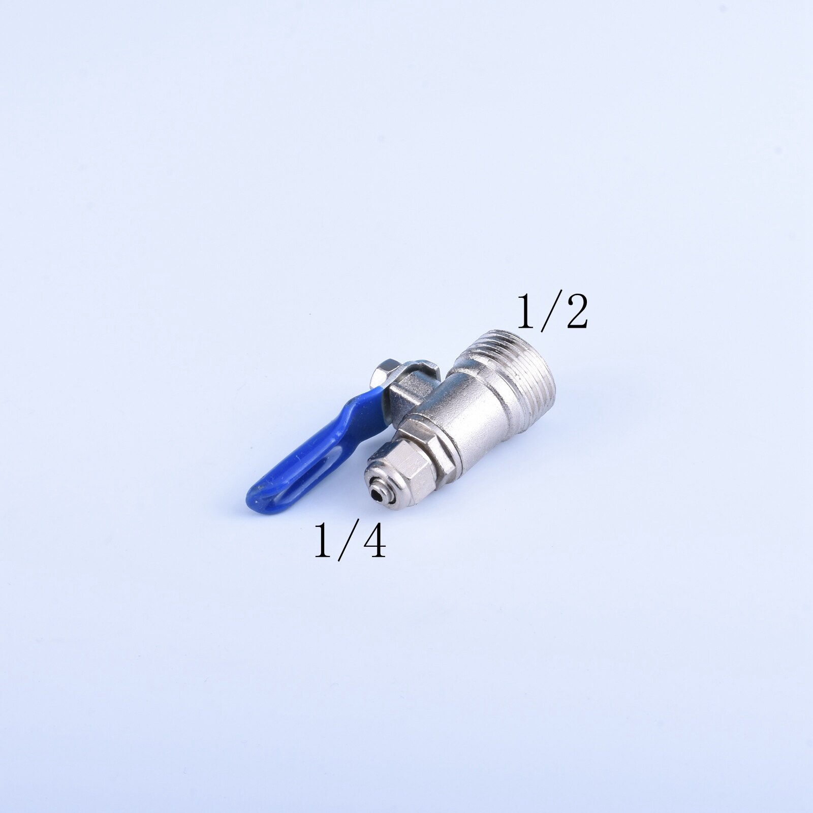 1/4 "1/2" BSP RO filtro de agua entrada tipo T válvula de bola piezas de ajuste de latón de acero inoxidable conector rápido de rosca macho hembra: Negro