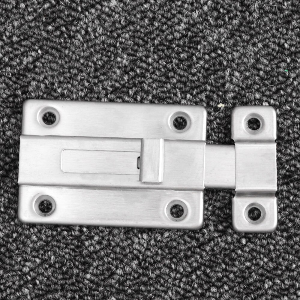 3pcs 3 Inch Stainless Steel Door Bolts Latch Sliding Door Lock Slide Bolts Hasp Staple Gate Safety Lock for Internal Doors (Silv