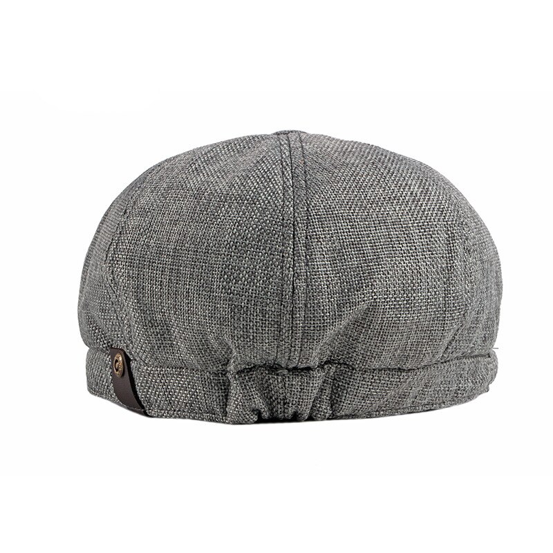 Wuaumx Newsboy Cap Men Spring Summer Octagonal Hat For Male British Herringbone Flat Caps Retro Eight blade Hats Breathable