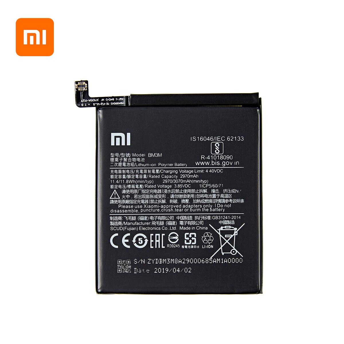 Xiao mi 100% Orginal BM3M 3070mAh Battery For Xiaomi 9 Se Mi9 SE Mi 9SE BM3M Phone Replacement Batteries +Tools