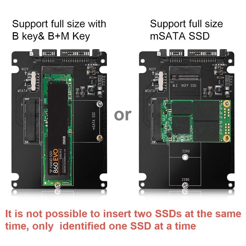 M 2 NGFF Oder MSATA Zu SATA 3 0 Adapter USB 3 0 Zu 2 5 SATA Festplatte 2 In 1 Leser Konverter