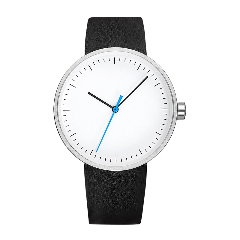 Yazole 522 herreur vandtæt sportsur herre quartz ur pu rem simple casual ure til mænd mærke montre homme: Sølv blå sort
