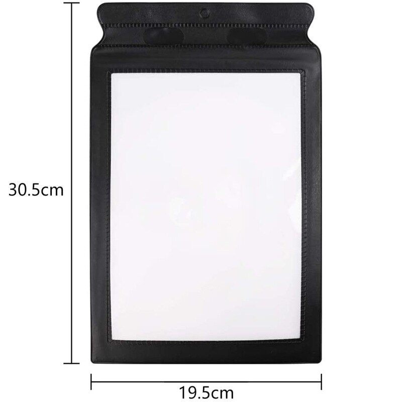 Hand held black frame PVC bendable proof A4 reading portable ultra thin 3 times card full page magnifier