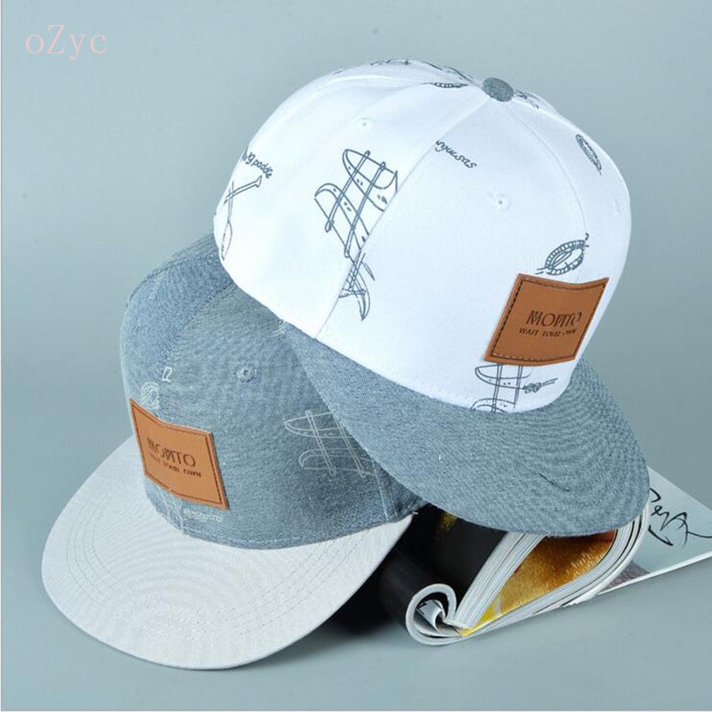 Neue Baumwolle Cowboy Hütte Tuch Buchstaben Entspannt Männer frauen Hütte frische Graffiti Hüfte hüpfen-baseballmütze Hysteresen-Hütte für frauen knochen