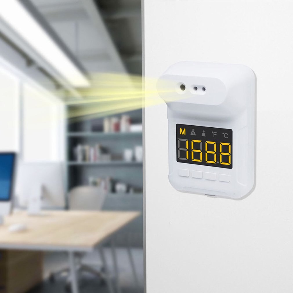 K3s termômetro sem contato fixado na parede termômetro infravermelho digital testa desktop termômetro de indução automática