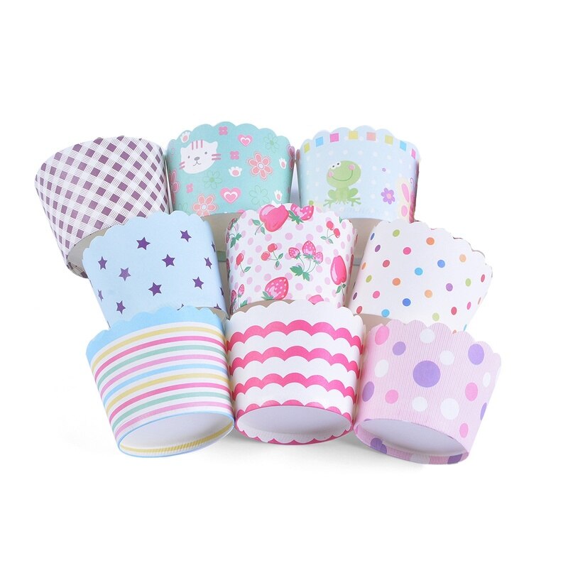 50pcs/set Muffin Cup Multicolor Cupcake Baking Cup Styling Case Muffin Cake Cup Cupcake Maker Paper Molds Kitchen Cake Tools