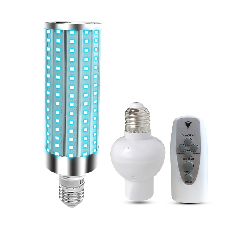 E27 Ultraviolet Led Germicida Lamp Disinfecting Light UV LED Disinfection LED Bulb 110V LED UVC Bulb 220V Bactericidal Light 60W