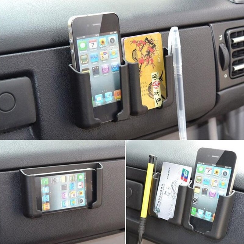 1pc Universal Car Auto Adjustable Cell Phone ID Card Multifunctional Car GPS Phone Holder Stand Cradle Console Bracket Box TXTB1