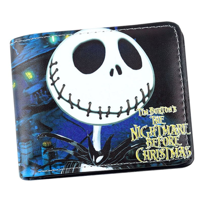 Anime pesadilla antes de Navidad cartera Jack skeleton billetera monedero corto bolso