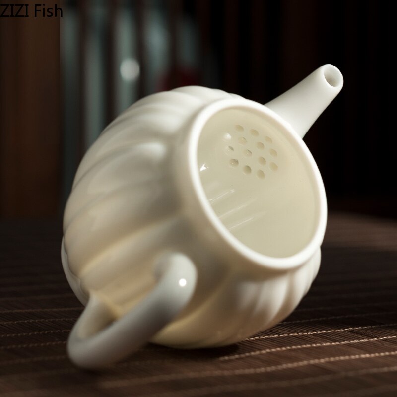 Europese Stijl Pure Witte Keramische Kleine Ketel Woonkamer Salontafel Desktop Art Decoratie Ketel Met Deksel Woondecoratie