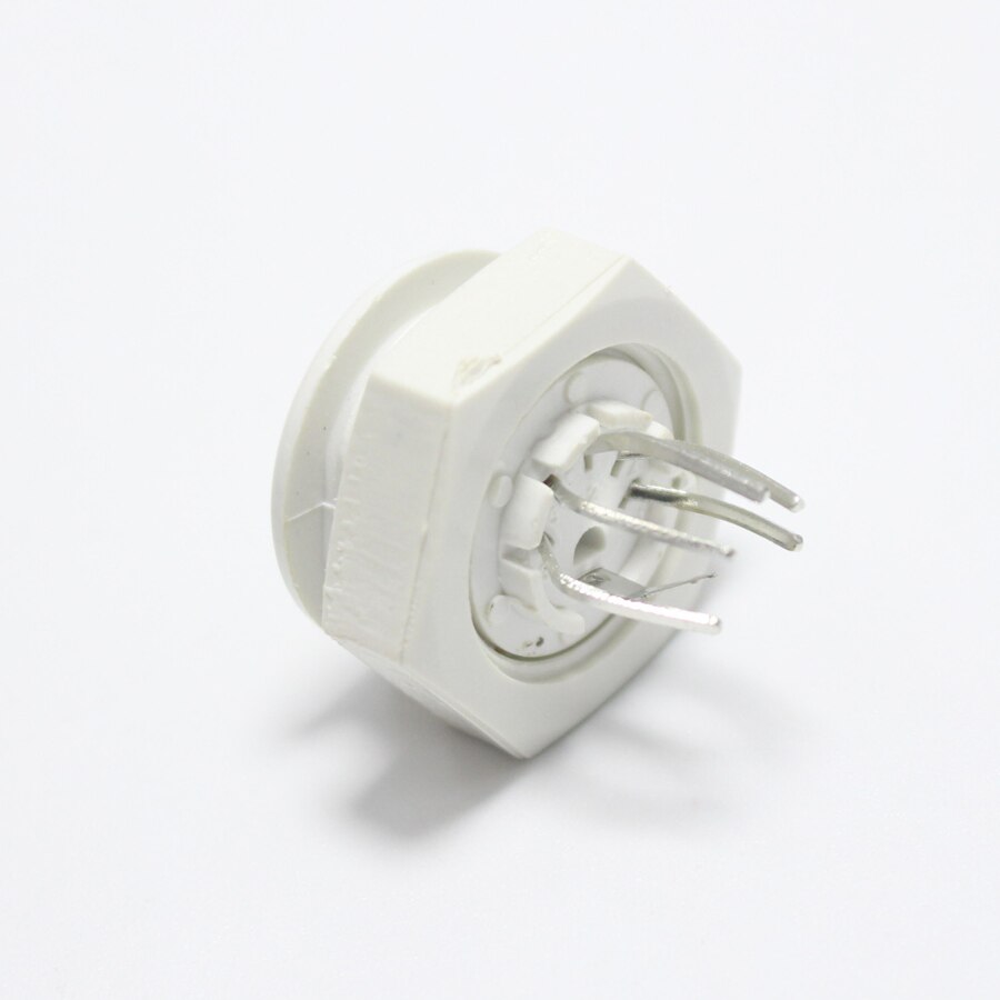 1 stk din 5 -pin hunstik kabel stik adapter panel montering lodde chassis stik forniklet hvid grå sort