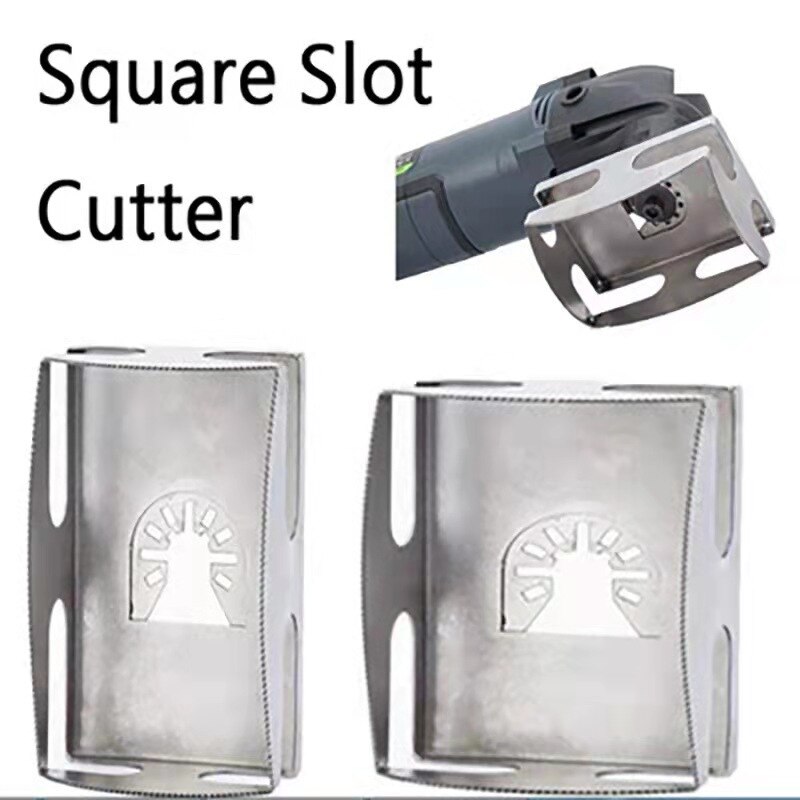 Square Slot Cutter Square Milling Cutter Carving for Drywall Holes Opener Rectangle/Square Sloting Tools Woodworking Accessories