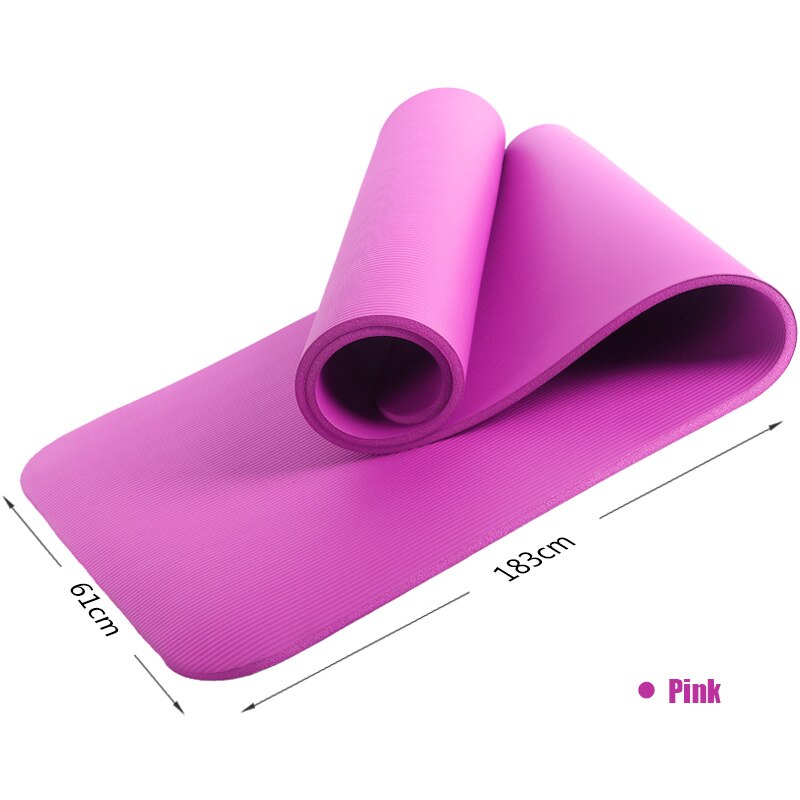 Yoga Mat Anti-Slip Sport Fitness Mat Verbreed En Dikker Sport Deken Yoga Mat Voor Oefening Yoga En Pilates gymnastiek Mat: Roze