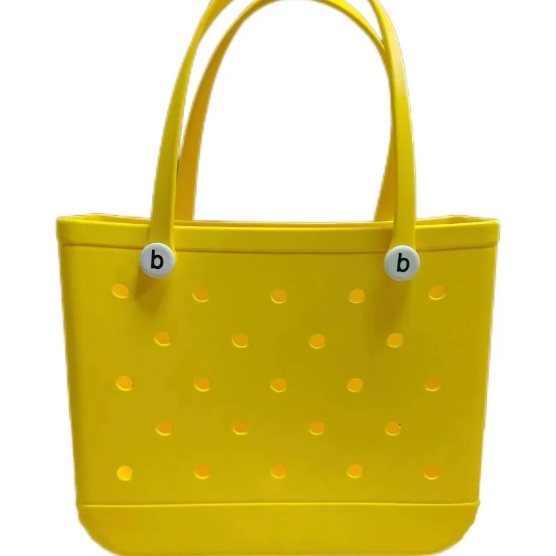 Bolsa de playa grande EVA, cesta de almacenamiento impermeable para piscina, de verano para mujer, bolso de hombro tipo shopper, bolso de playa de gelatina, bolso de mano Croc: Borgoña