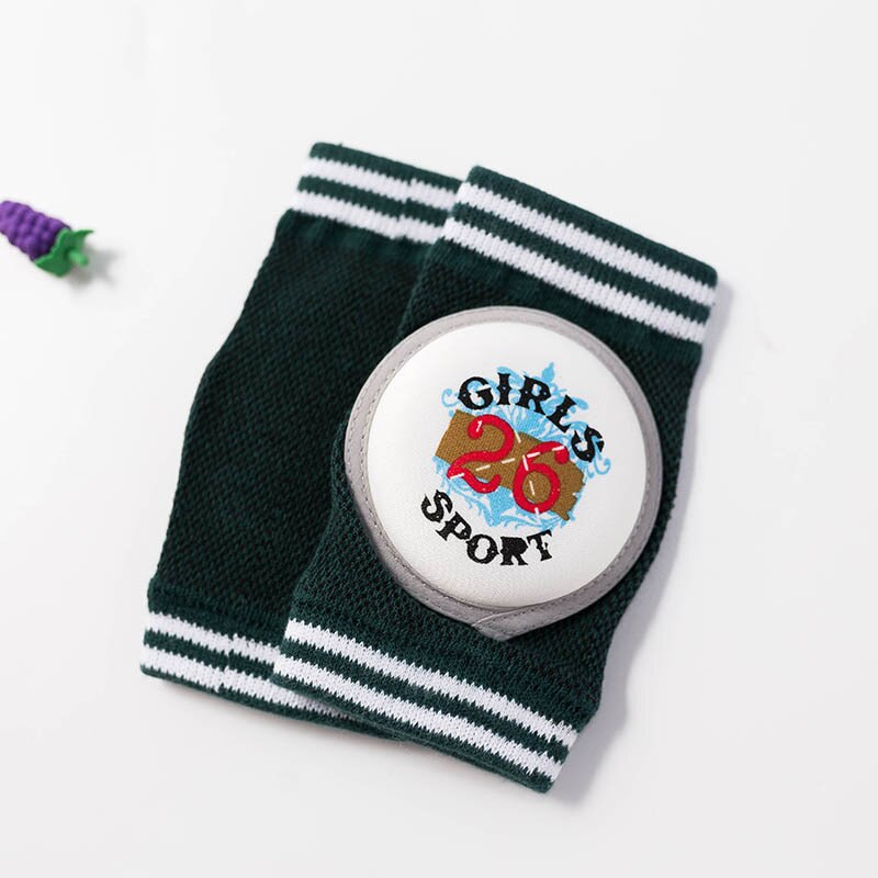 Kids Meisje Jongen Kruipen Elleboog Zuigelingen Peuters Baby Mesh Knie Pads Protector Veiligheid Katoen Knie Pad Baby Anti-Fall beenwarmers: green