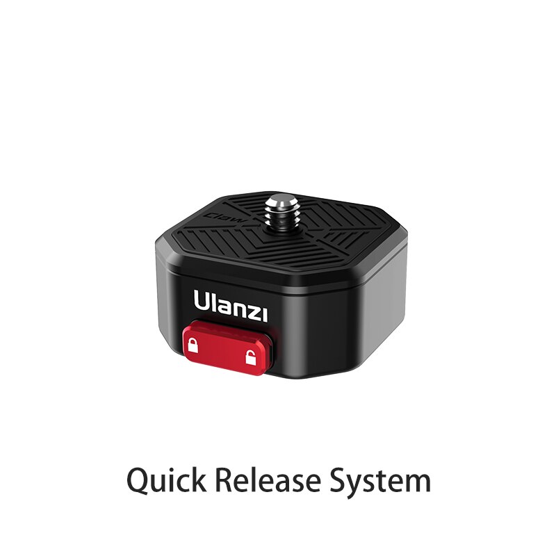 ULANZI Claw Camera Quick Release Mount Slide Lock QR System 1/4 Adapter Compatible for Manfrotto IFOOTAGE Tripod Monopod DSLR: White