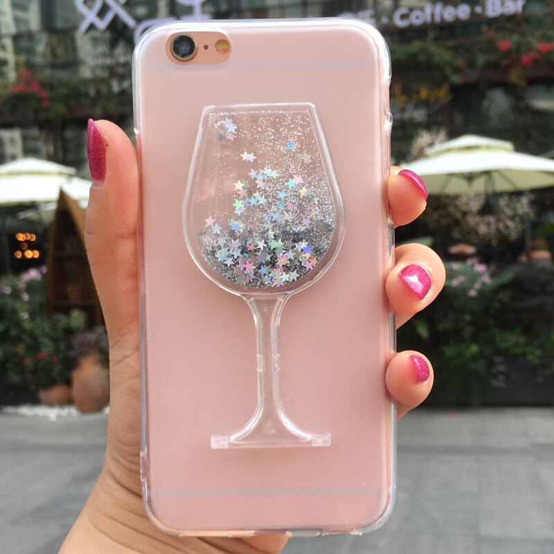 Glitter Liquid Case for TP-Link Neffos X9 C9A C5A Wine Glass Case for TP-Link Neffos C9 Silicone Soft Phone Cases Back Cover: Neffos X9 / A01 Silver W