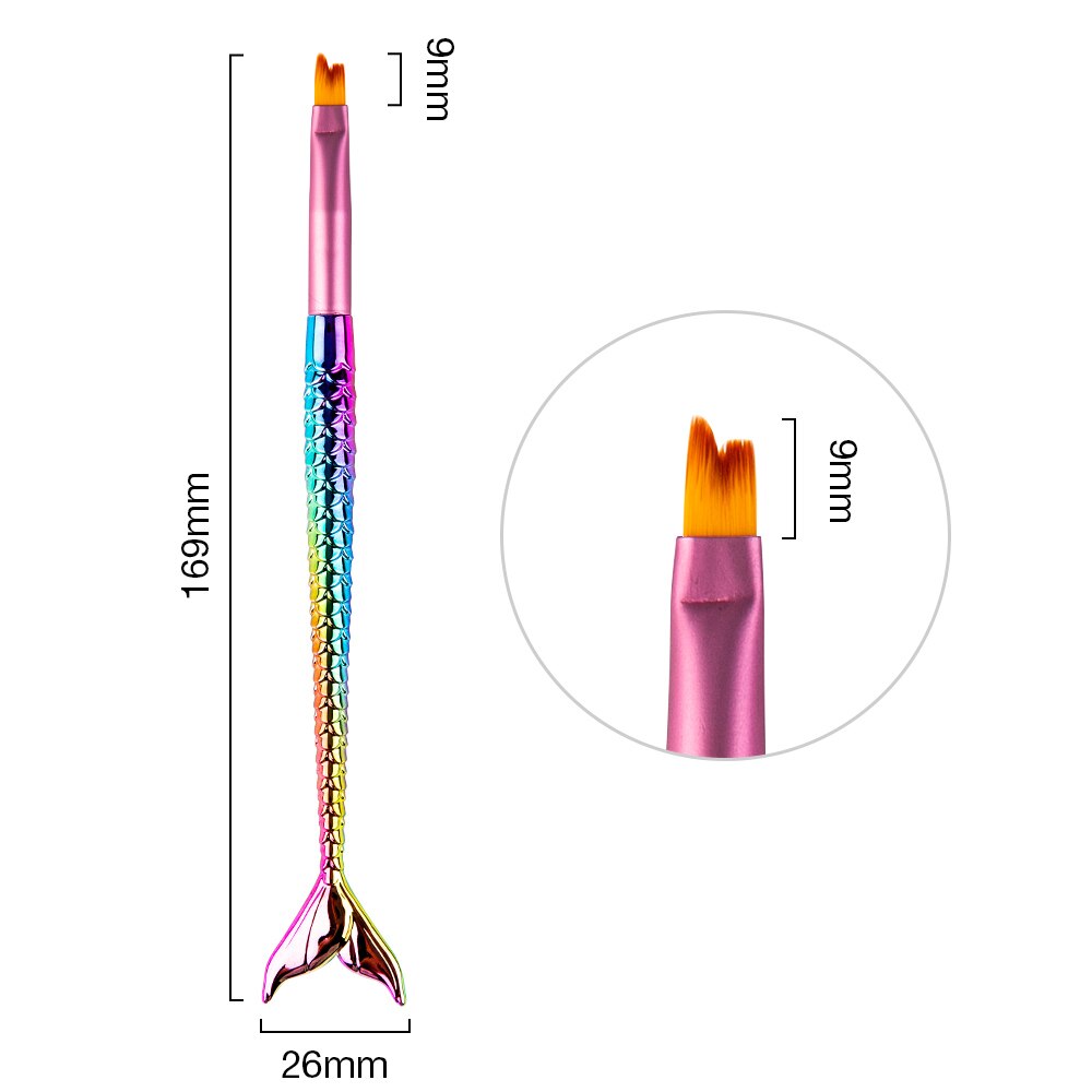 Nagelkonst pensel liner linje rand fisk blomma målning liner målning pensel rita manikyr verktyg tips: 12