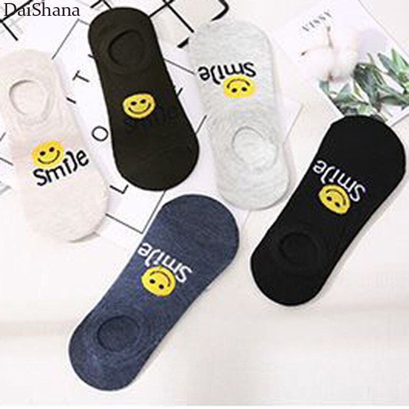 5 Pairs/lot Cute Harajuku Animal Sock Women Summer Korean Cat Beer Funny Low Cut Boat Socks Happy Sox 35-40: 5