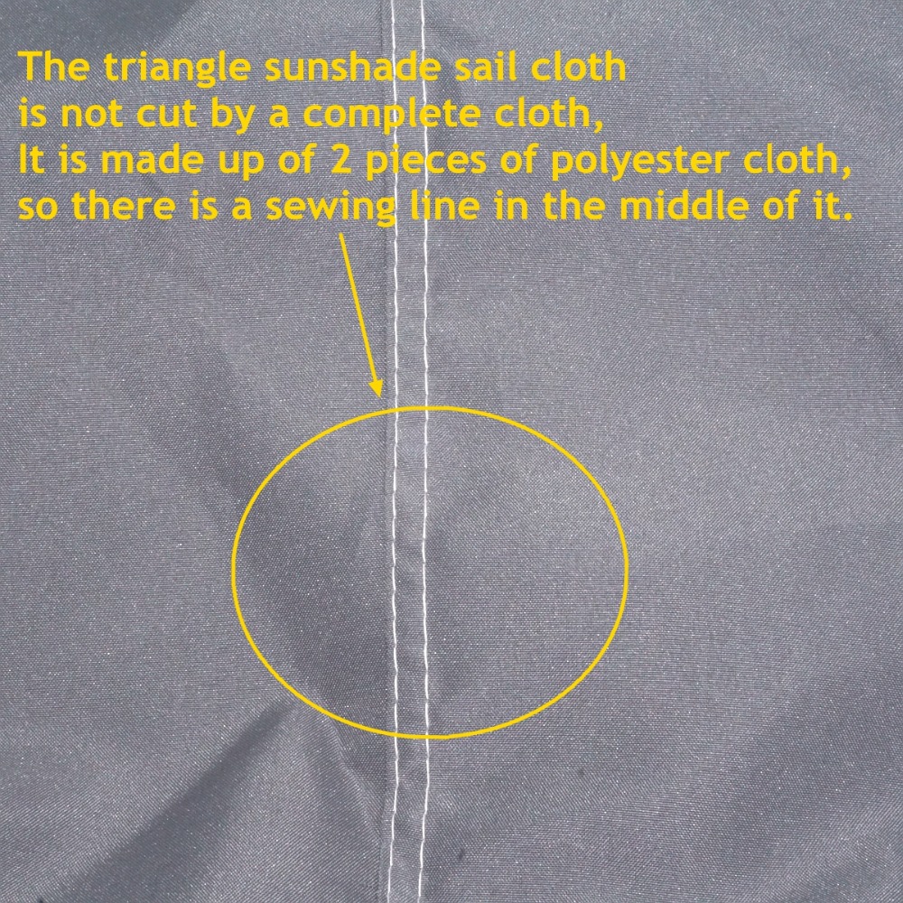 Triangle Waterproof Sun Shade Sail Yard Canopy Patio Garden UV Blocking Outdoor Sun Shelter with Wind Rope 3M / 3.6M / 5M