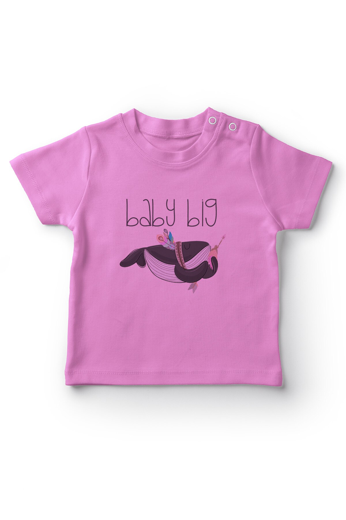 Angemiel Baby Big Baby Whale Baby Girl T-Shirt Pink