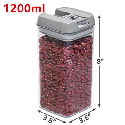 Food Storage Containers Sealed Refrigerator Multigrain Tank Cereal Spice Flour Pasta Spaghetti Kitchen Pantry Organization jar: 1200ml