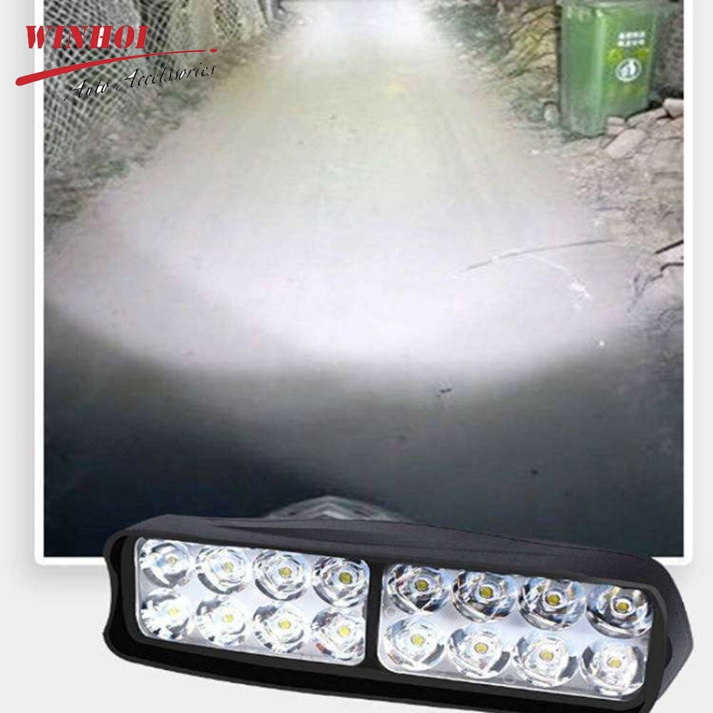 16/12/8 led-arbetsljusramp för motorcykel, strålkastare för barra, extra led-strålkastare för motorcykel, för 4 x 4 terränggående atv-lastbilar