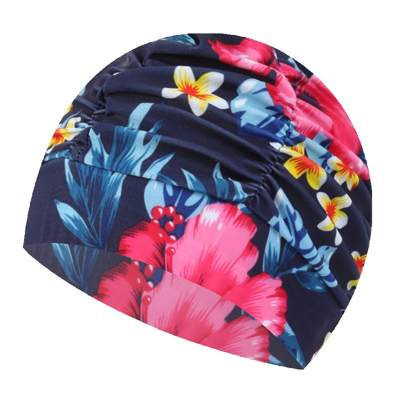 Czepek pływacki kobiety Unisex dziewczyny długie włosy czepek kąpielowy czepek Stretch Drape bezpłatny rozmiar basen kąpielowy Sport elastyczny Nylon Turban: G