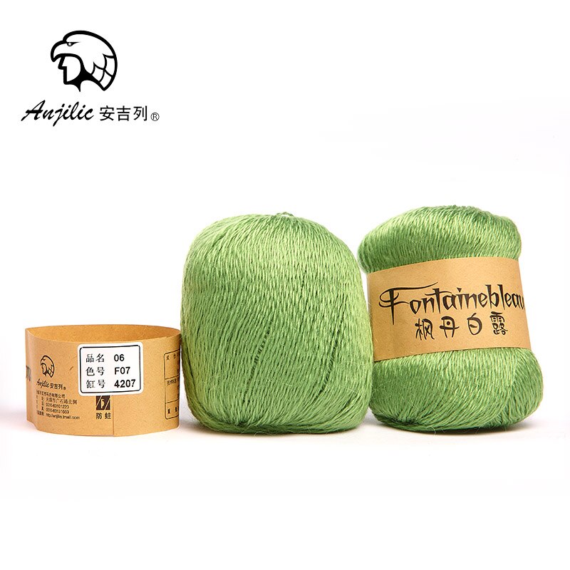 50g/Bal Fontainebleau Mohair Acryl Wol Antipilling Lage Krimp Dunne Garen Voor Hand Breien Haken