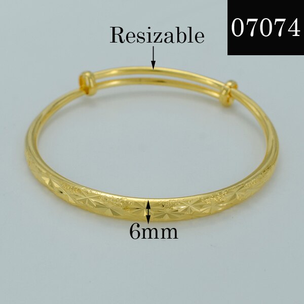 Anniyo bangle para mulheres moda gp pulseira adolescente cor ouro jóias 4 tamanho você pode escolher #000707