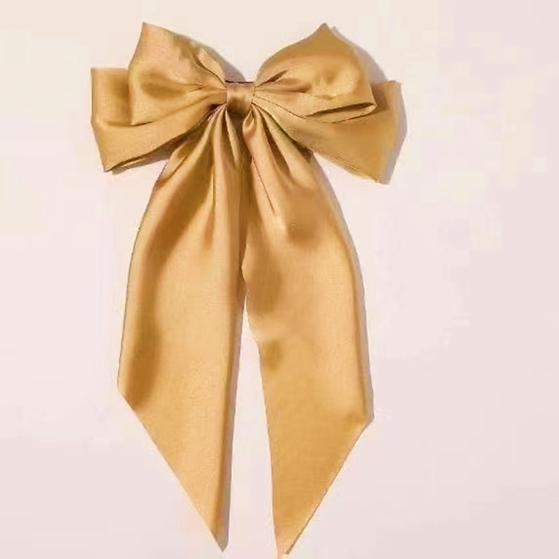 Pinza para el pelo con lazo de gasa para mujer, pasadores de horquilla con lazo grande para niña, Clip para cola de caballo de Color sólido, accesorios para el cabello,: Morado