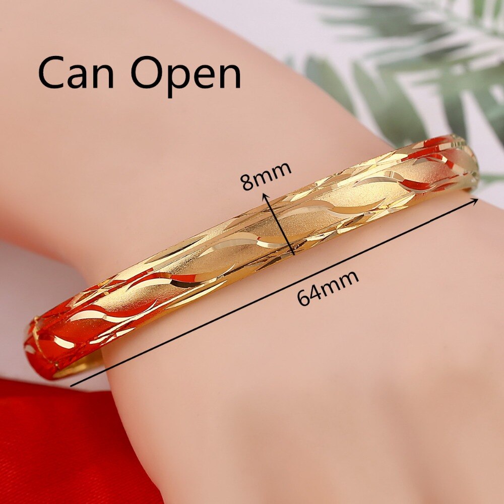 Ampla de Ouro Pulseiras Para As Mulheres Pulseiras Pulseiras de Ouro Jóias Presente Para As Mulheres Uma Peça