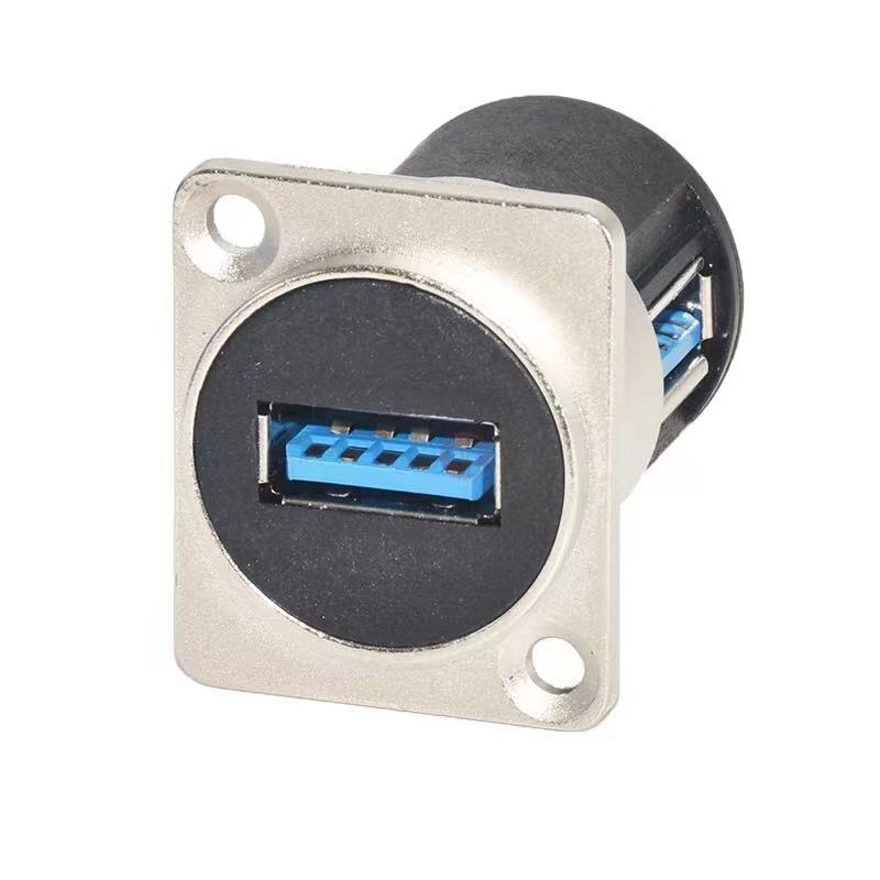 High qualityType D USB2.0 docking module Printer port A to port B USB3.0 Fixed female socket signal extension panel Dual Channel: white USB-3.0-R