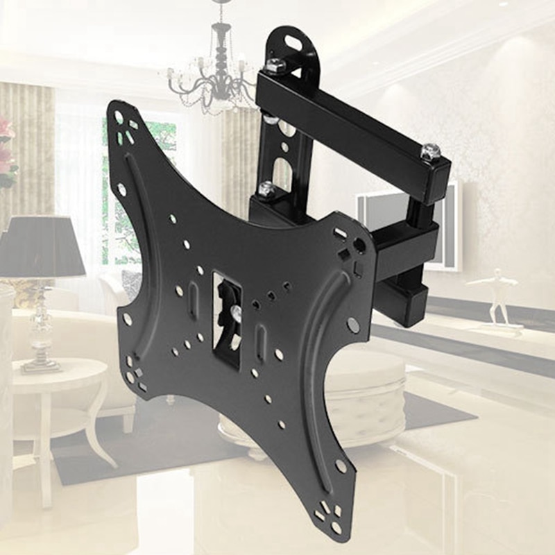 TV Wall Bracket Rotating Tilt Extension Rotatable TV Wall Mounting Bracket for 14-42 Inch TVs Up to 20KG