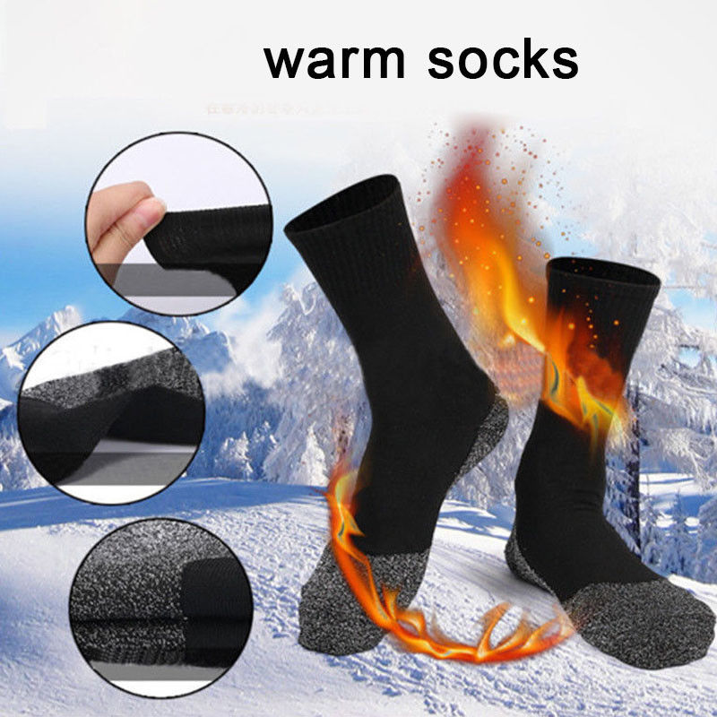 1 Pair Feet Heat Keep Long Sock Aluminized Fiber Insulation Below Socks YS-BUY