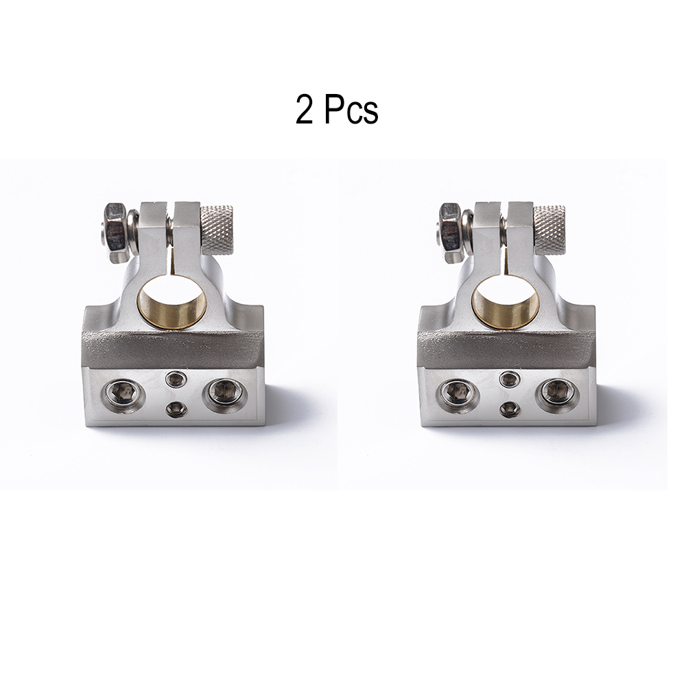 2 Pcs Universal Dual 1/0 & 8 Gauge Positive or Negative Battery Terminal Auto Accessories: Default Title