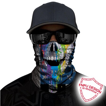 Bjmoto festival fest maske balaclava sømløs cykel biker spøgelse tørklæde halv ansigtsmaske skjold anti-uv vindtæt pandebånd: Model 7