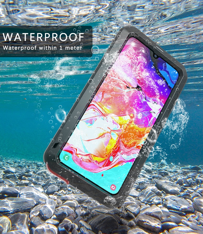 Para Samsung Galaxy A70 funda amor MEI choque a prueba de suciedad resistente al agua armadura de Metal funda de teléfono para Samsung Galaxy A70