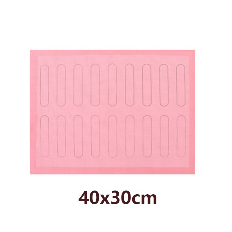 Heat Resistant Oven Sheet Liner Baking Mat for Cookie /bread/ /biscuit/puff/eclair Perforated Silicone Pastry Nonstick Mat Tool: 40x30cm Pink
