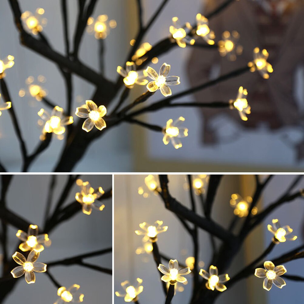 LED Cherry Blossom Light Desk Light 48LED Table Tree Lamp Home Party FestivalDecoration Festoon Led Light Christmas Fairy Lights