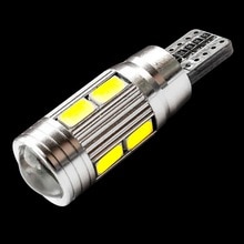 T10 10 Smd 5630 Led Projector Lens Auto Klaring Lichten W5W 501 10SMD 5730 Led Auto Marker Lamp Parking Lamp canbus Foutloos
