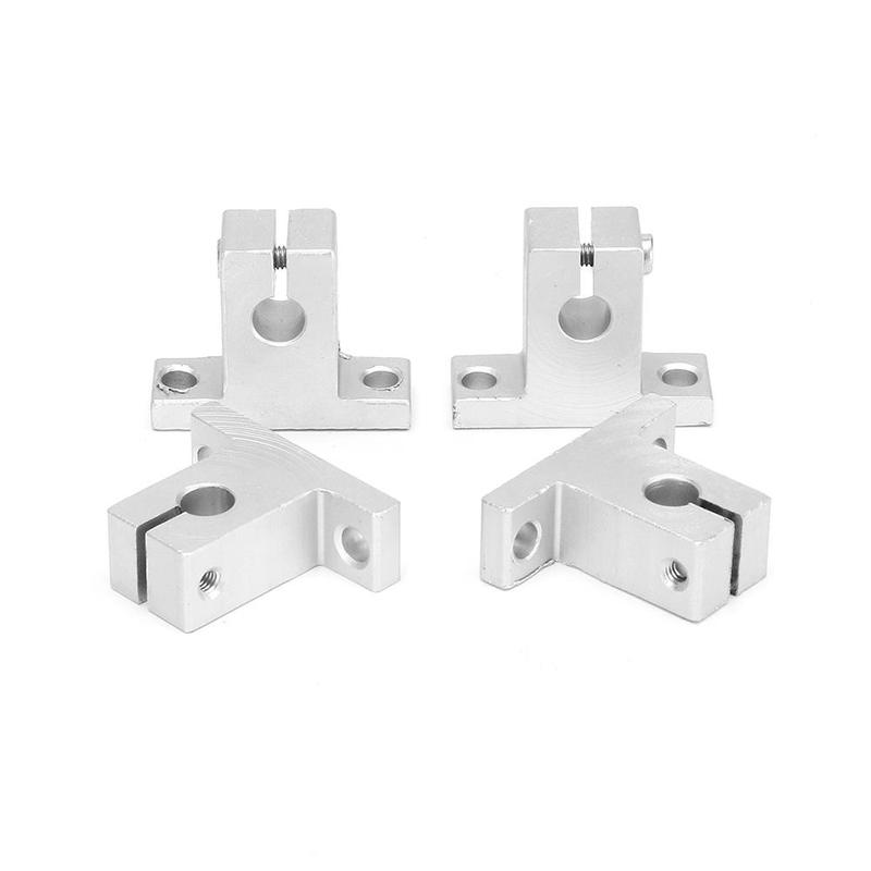 2Set T8 Dual Lead Screw Shaft Rod Set Coupling Bearing Support Block KP08 SCS8UU CNC Part 200 250 300 350 400 500mm Optical Axis