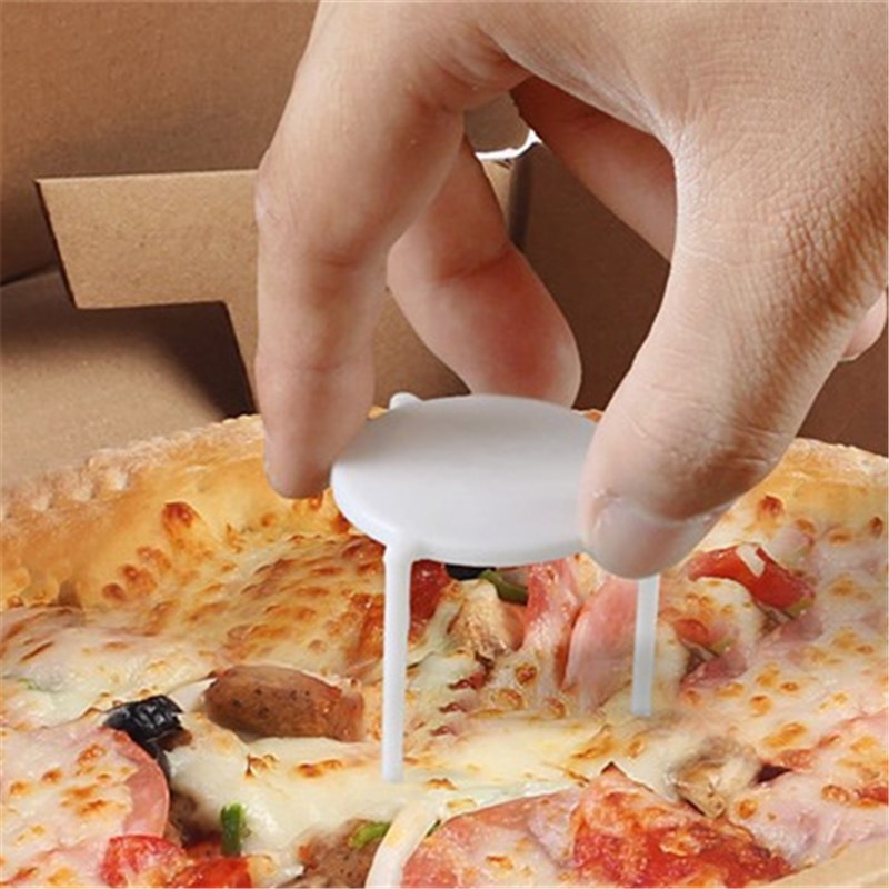 Pizzaboksholder pizza saver stativ pizzaboks stabil støtte pizzabokshylder engangsstativ fødevarekvalitet hvid hård plast