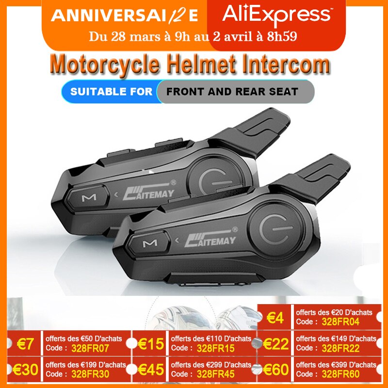 Moto hjelm intercom headset bluetooth-kompatibel 5.0 motorcykel øretelefoner trådløs interphone højttaler hovedtelefon håndfri opkald