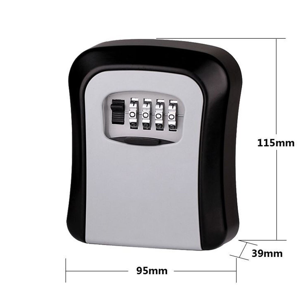 Safe Box Weatherproof 4 Digit Combination Outdoor Key Security Storage Case Key Lock Box Wall Mounted Aluminum Alloy Key