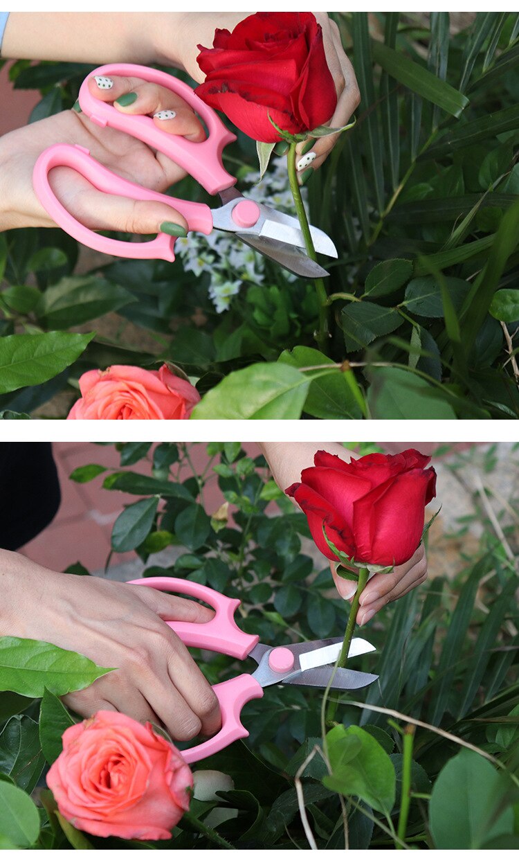 Xituo-kukkasakset ruostumattomasta teräksestä puutarhan oksasakset varret ja lehdet kukat ulkokäyttöön kukkakauppiaan leikkaustyökalut