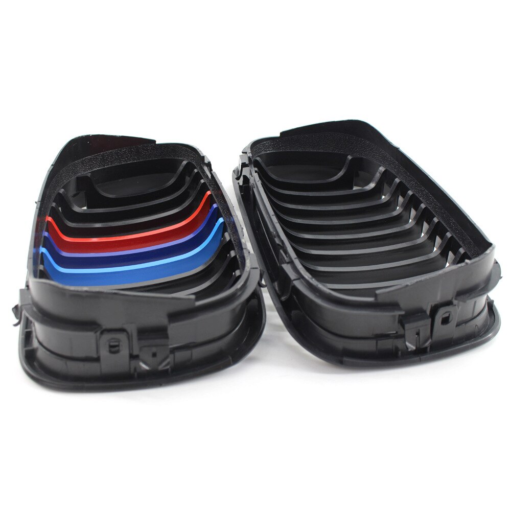 1 par de rejilla frontal estilo negro brillante M para BMW 3 Series E46 1998 1999 2000 2001 4 puertas 323 325 accesorios para automóviles