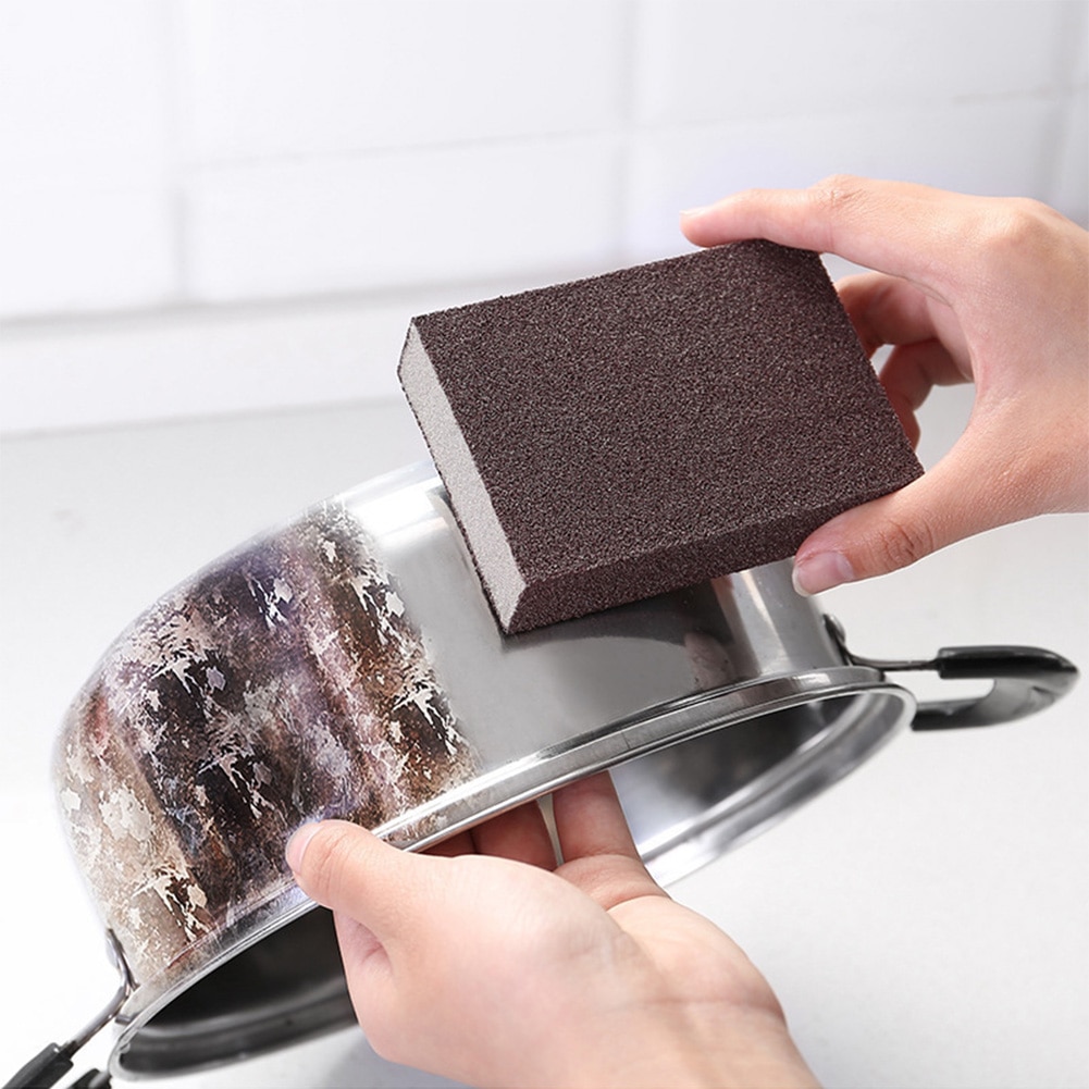 1/2/4/6/8pcs Emery Cloth Sponge Magic Gadgets Accessories Descaling Rub Tool Cleaner For Kitchen ffice Bathroom Cleaning Sponges